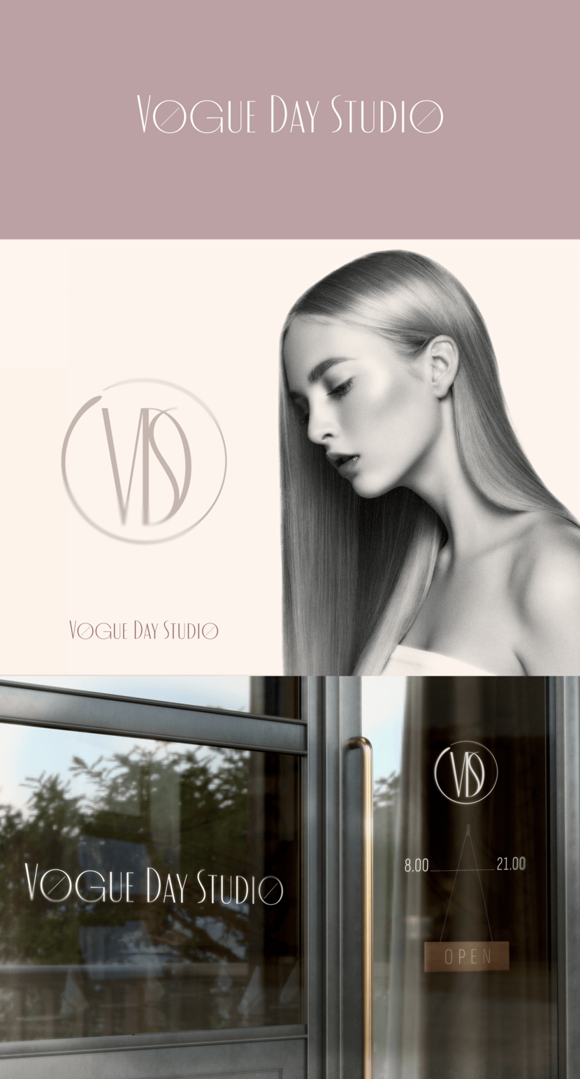 Wordmark + знак-монограмма. - Vogue Day Studio