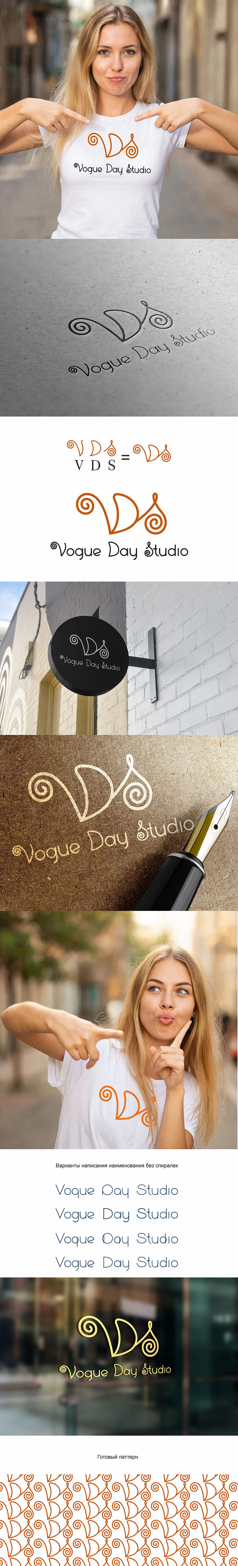 Вариант со спиральками. Отрисовано без использования шрифтов (все использованные буквы нарисованы). - Vogue Day Studio