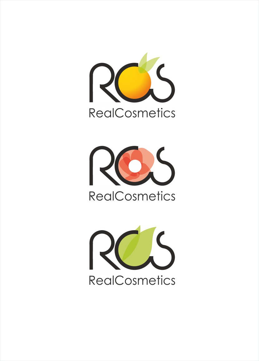 Real cosmetics. Логотип натуральной косметики.