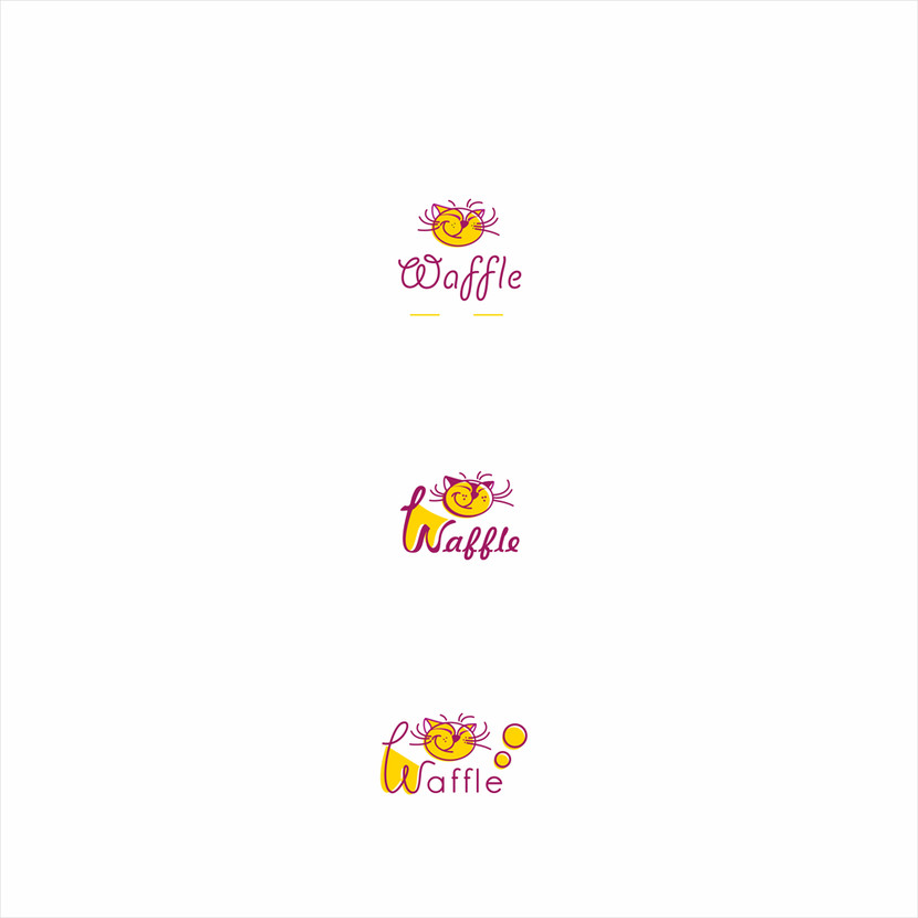 Waffle_3 - Разработка логотипа для сети киосков формата стрит-фуд "Waffle", основа меню - вафли.