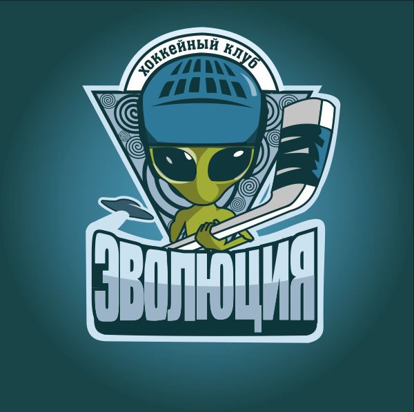 Свет эволюции в глазах - Логотип для Хоккейного Клуба "Эволюция"