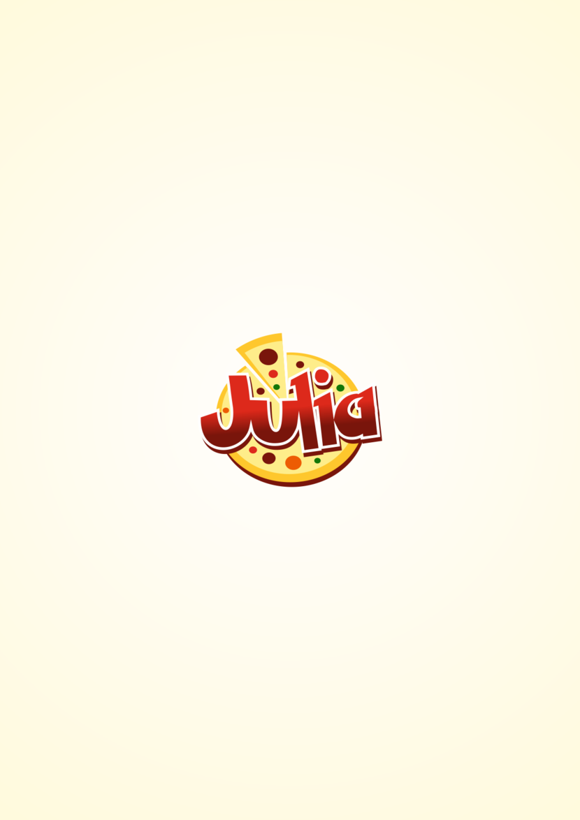 Вариант логотипа. - Логотип, фирменный стиль кафе-пиццерии "JULIA"
