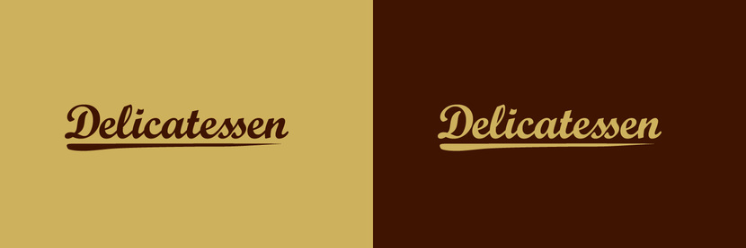 Вариант без кондитерского венчика для шоколада, спасибо за комментарий) - Разработка логотипа для новой линейки продуктов "Delicatessen" для размещения на упаковке