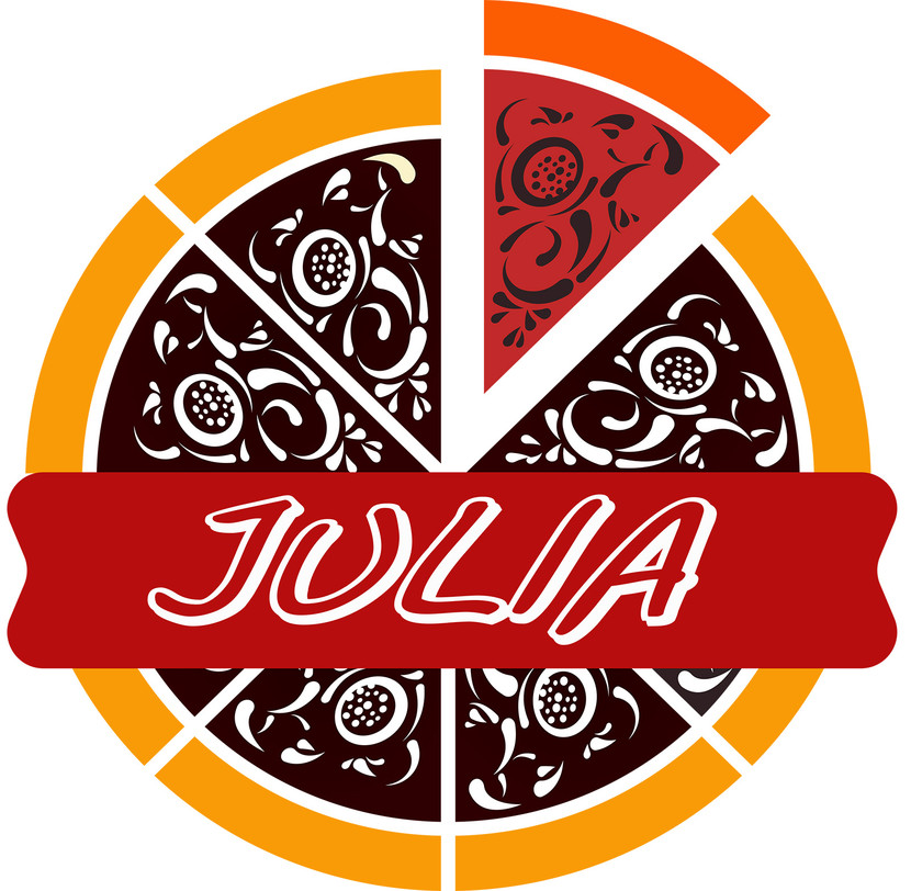 JULIA - Логотип, фирменный стиль кафе-пиццерии "JULIA"