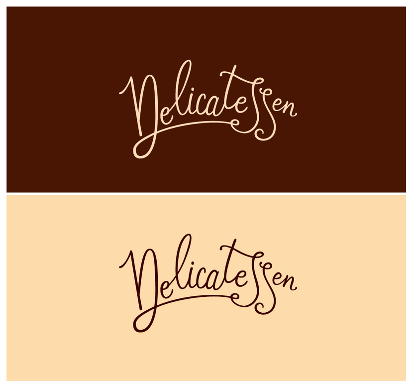 Шрифтовой логотип. - Разработка логотипа для новой линейки продуктов "Delicatessen" для размещения на упаковке