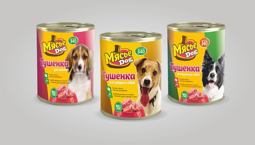 2-ой вариант макета - Консервы для собак (а именно тушенка для собак, так как в составе только мясо и субпродукты)