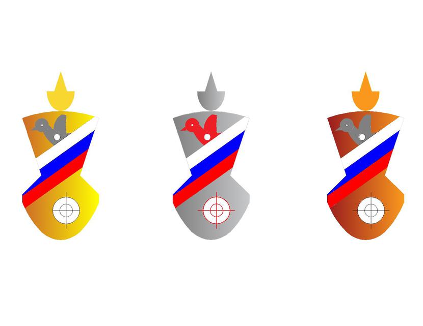 Логотип в геральдическом стиле: золото, серебро, бронза - Разработка логотипа соревнований по высокоточной стрельбе из пневматики