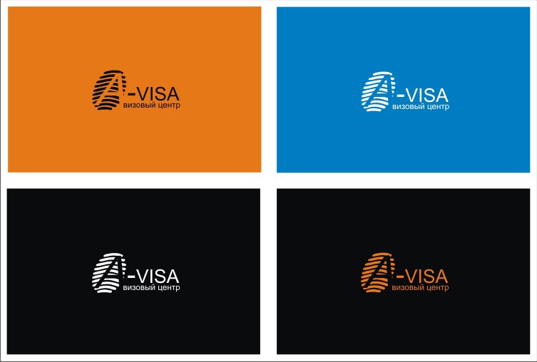 отпечаток пальца + А - Логотип визовый центр А-Виза