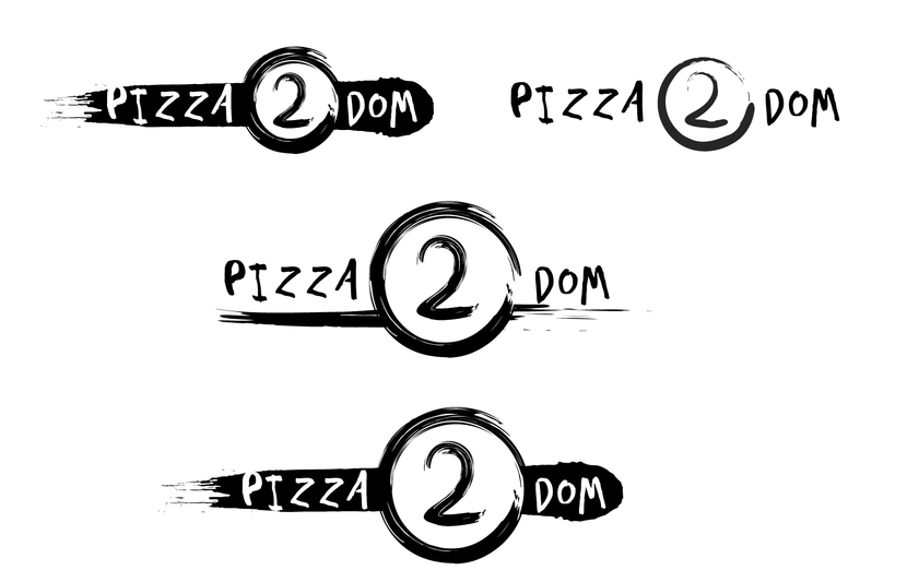 С выделенной 2-кой - Создание логотипа для кафе-доставки пиццы