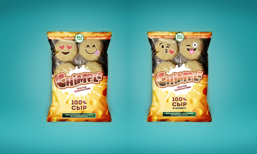 По Вашим пожеланиям сделал необходимые изменения в дизайн-проекте - Разработка дизайна упаковки чипсов из сыра