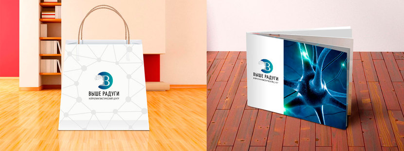 Пакет и обложка буклета - Разработка логотипа и фирменного стиля для НейроЛогопедического центра