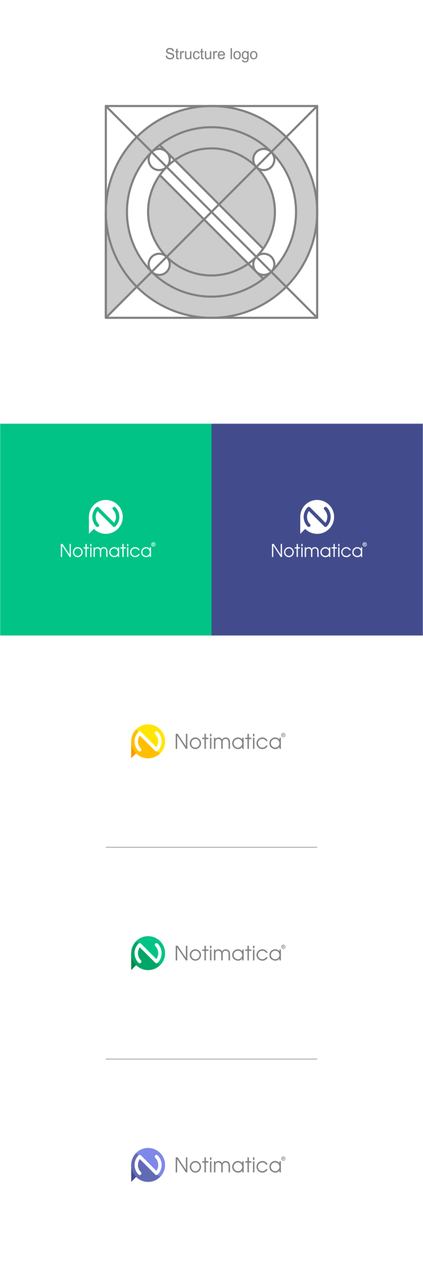 + Выполнимо Разработать логотип веб-сервиса Notimatica.io