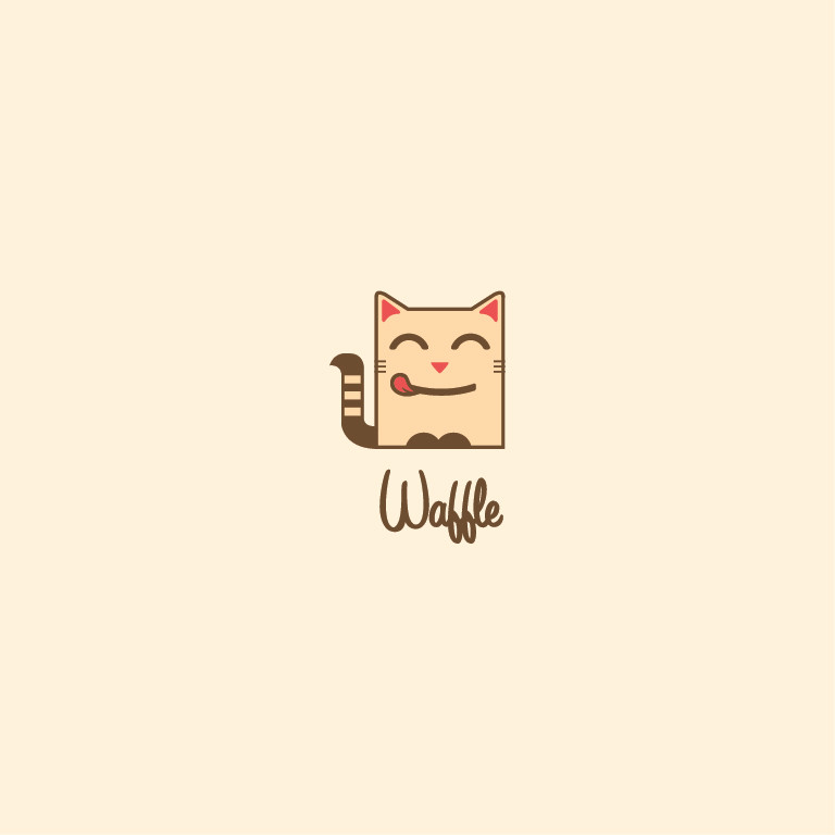 . - Разработка логотипа для сети киосков формата стрит-фуд "Waffle", основа меню - вафли.