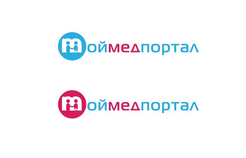 Стилизация "М" под рукопожатие пациента и врача - Разработка логотипа для медицинского портала онлайн записи в больницу