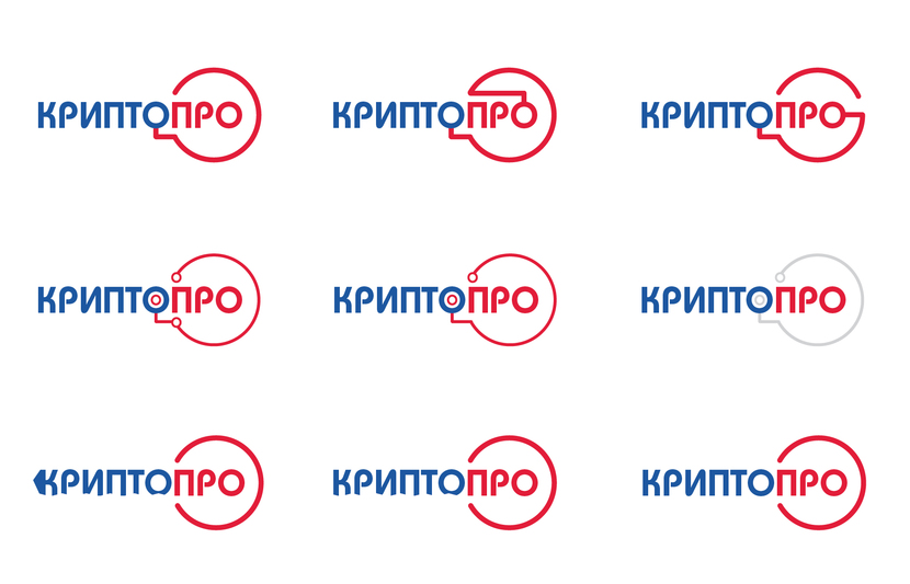 Стилизация названия под ключ-схему-плату - Обновление логотипа компании КриптоПро