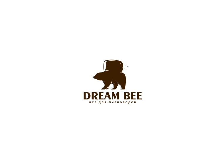 Медведь с бочкой меда Разработка логотипа