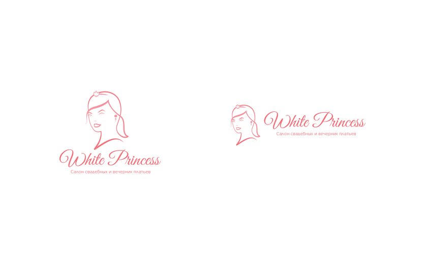 Принцесса-невеста с диадемой в стиле буквы "W" - Разработка логотипа для Салона свадебных платьев