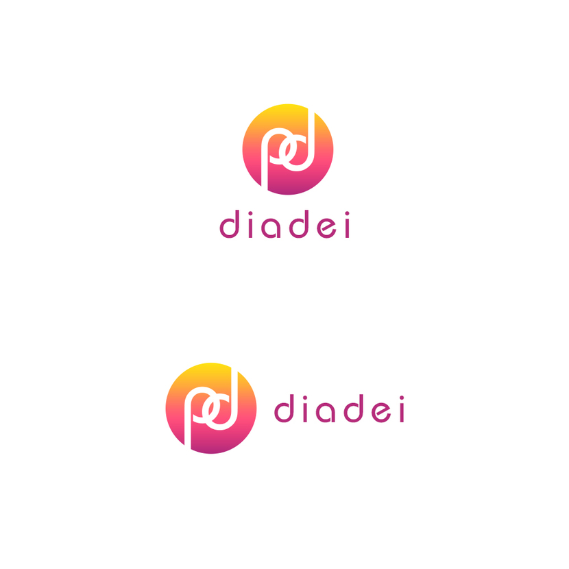 немного изменила знак и шрифт - логотип для свадебной соц сети diadei.ru