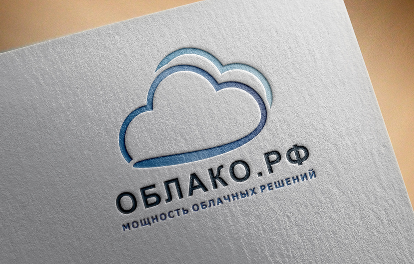 Разработка логотипа для Провайдера облачных технологий - Облако.РФ  -  автор DEN DESIGN