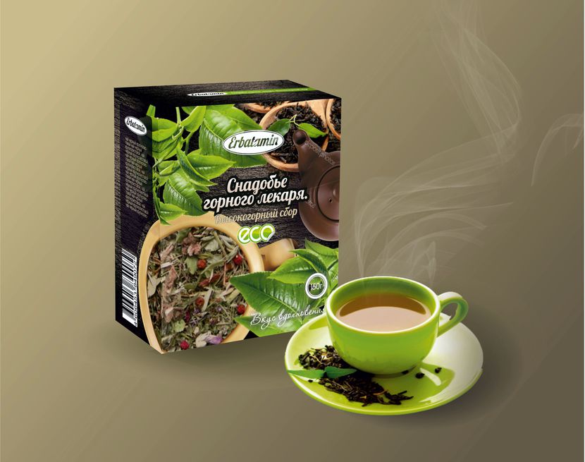 Разработать упаковку для чая из лекарственных трав  -  автор Katrin Mirnaya