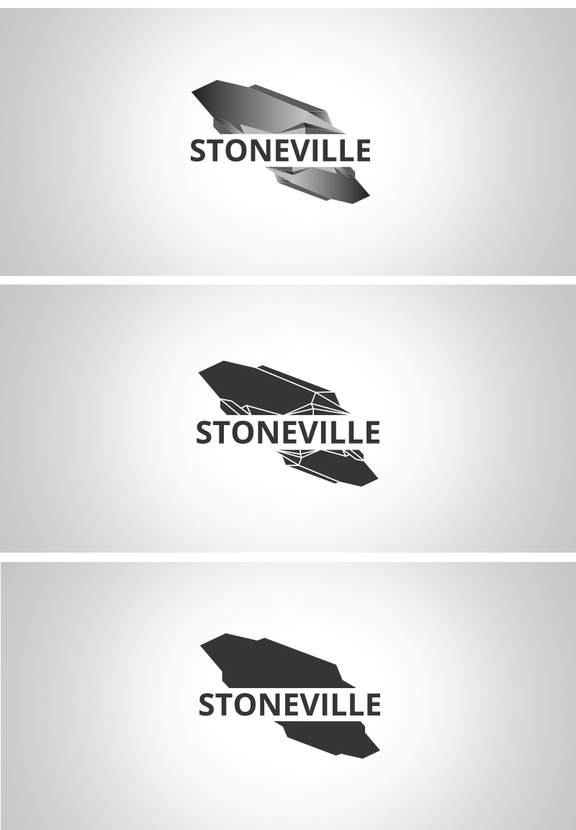 Вариация на тему "неотесанного камня" - Логотип для магазина-студии изделий из натурального камня