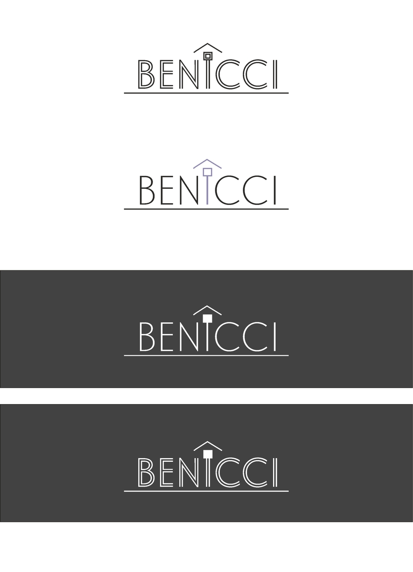 Логотип с частью дома в виде буквы i,сразу понятен спектр каких товаров будет затронут,также использовался красивый итальянский шрифт. - Создание логотипа для итальянского бренда Benicci