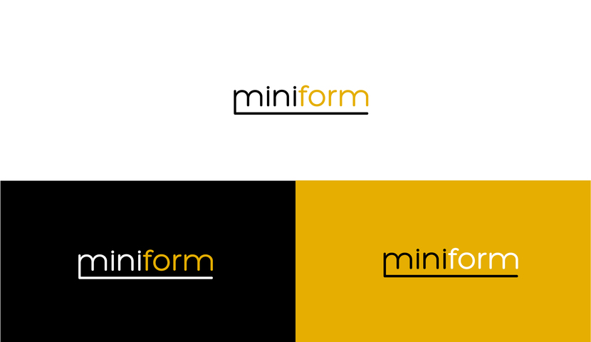 вариант без слогана - Логотип и фирменный стиль для разработчика и производителя комплектующих для офисной мебели MINIFORM