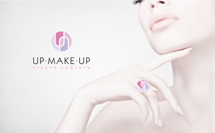 + - Логотип и фирменный стиль студии красоты "UP-MAKE-UP"