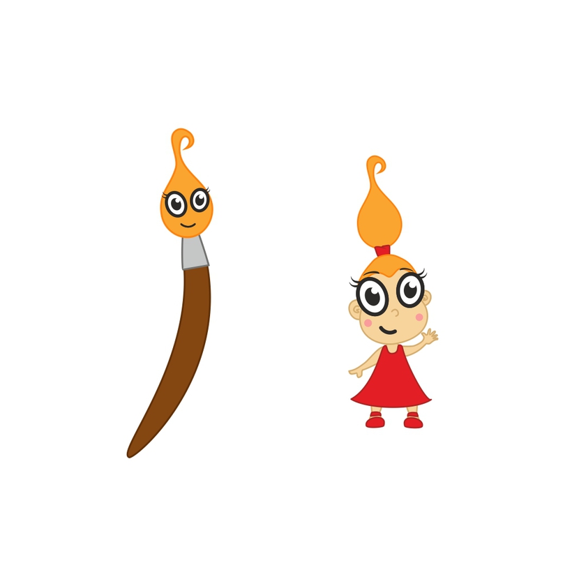 Кисточка - Отрисовка персонажей для детского развивающего мультфильма