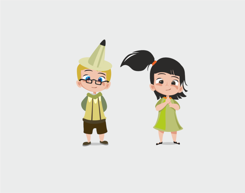 персики (персонаж- перс, персик:)) - Отрисовка персонажей для детского развивающего мультфильма