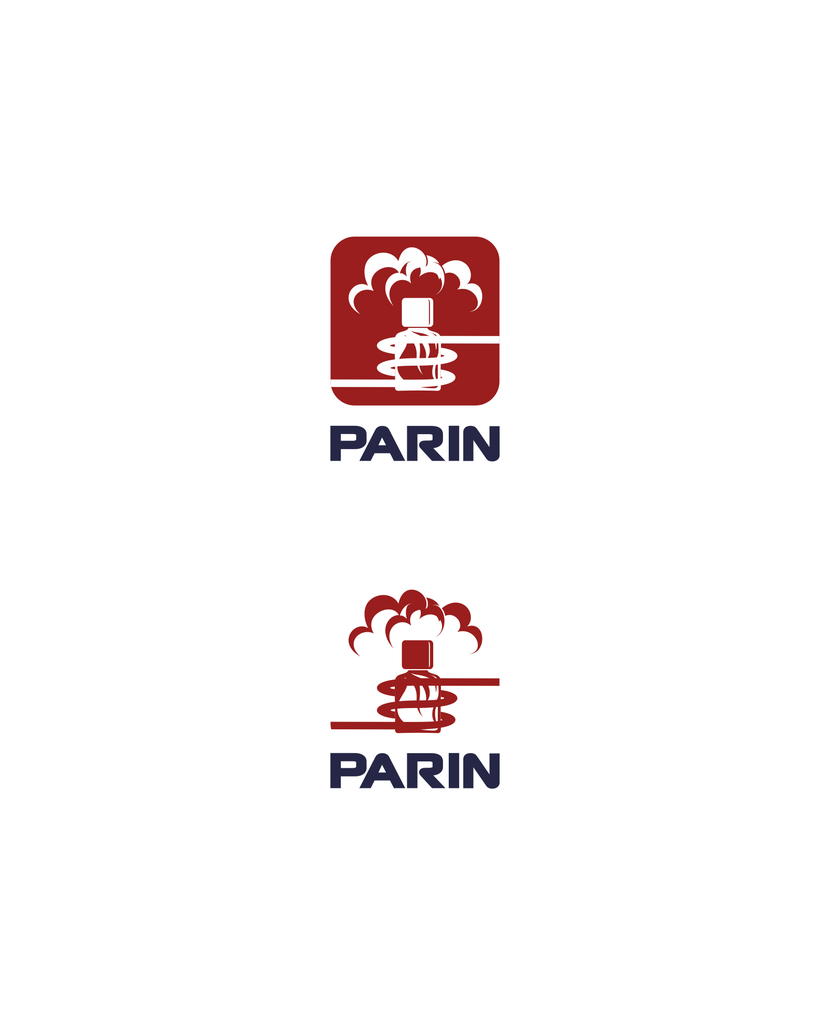 Испаряющая спираль, бутылёк с жижей, пар. - Разработать логотип для жидкости "Parin" для электронных VAPE-испарителей