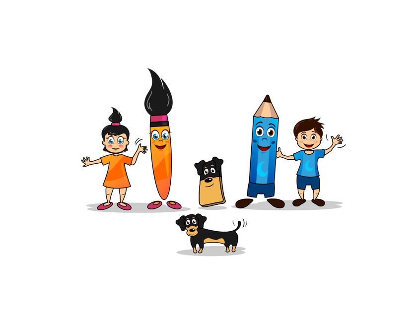 Отрисовка персонажей для детского развивающего мультфильма  -  автор Пётр Друль