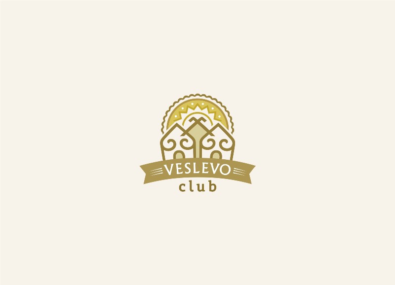вариант 2 - Логотип для гостевых домов (коттеджей) в аренду "Веслево Клуб"