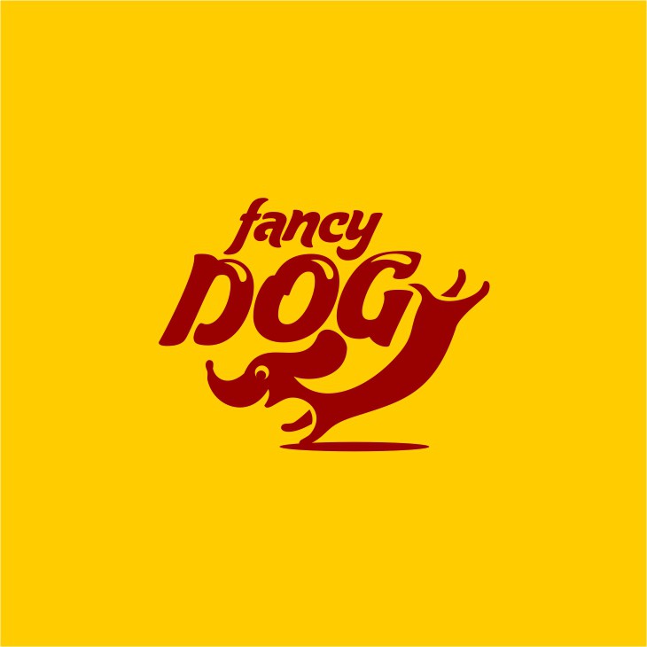Немного доработала))) - Разработка логотипа для сети кафе формата стрит-фуд "FANCY DOG", основа меню - хотдоги.