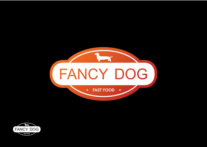 Форма ходдога. 
Подумал может все таки серьезная форма, 
внушающая доверие. - Разработка логотипа для сети кафе формата стрит-фуд "FANCY DOG", основа меню - хотдоги.