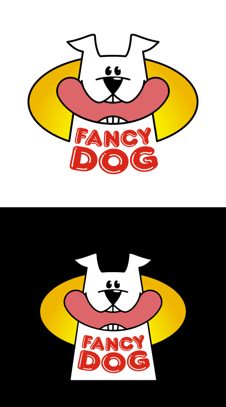 Разработка логотипа для сети кафе формата стрит-фуд "FANCY DOG", основа меню - хотдоги.  -  автор Михаил Махалов