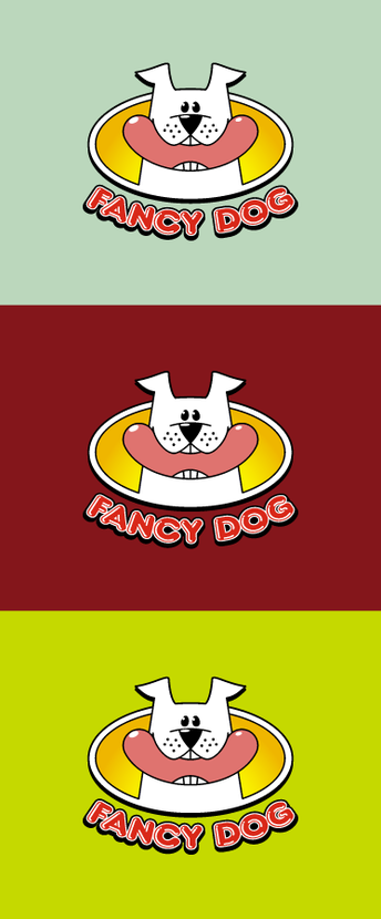 Разработка логотипа для сети кафе формата стрит-фуд "FANCY DOG", основа меню - хотдоги.  -  автор Михаил Махалов
