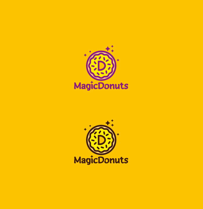 Разработка фирменного стиля для производителя пончиков Magic Donuts  -  автор Дизайныч и Бегемот