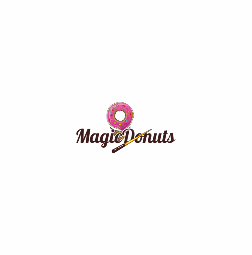 + - Разработка фирменного стиля для производителя пончиков Magic Donuts