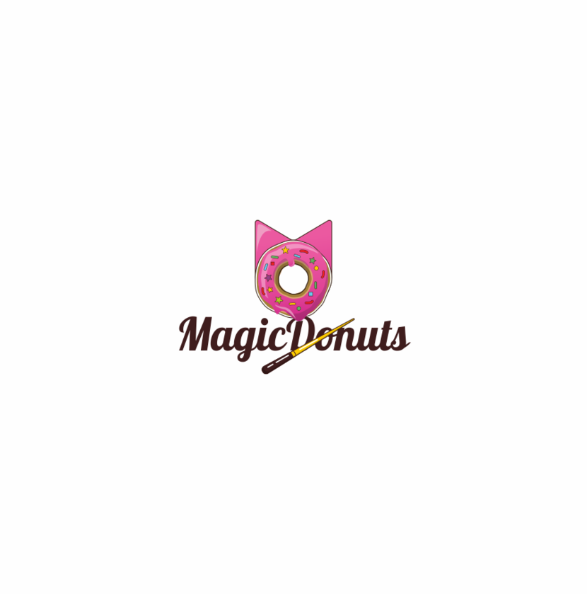 + - Разработка фирменного стиля для производителя пончиков Magic Donuts