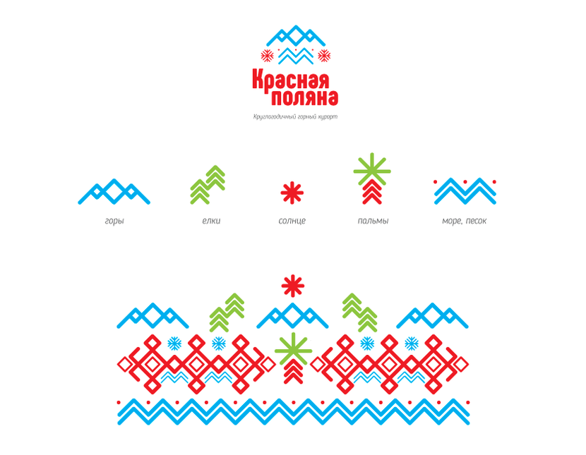 Фирменный стиль для линейки сувениров горнолыжного курорта Красная Поляна  -  автор НАТАША РОЖЕЛЕВСКАЯ