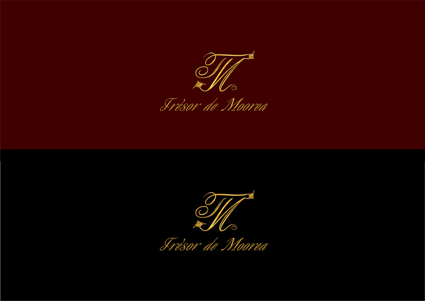 вариант логотипа "Tre'sor de Moorea" - Логотип для производителя коньяков во Франции "Trésor de Moorea"