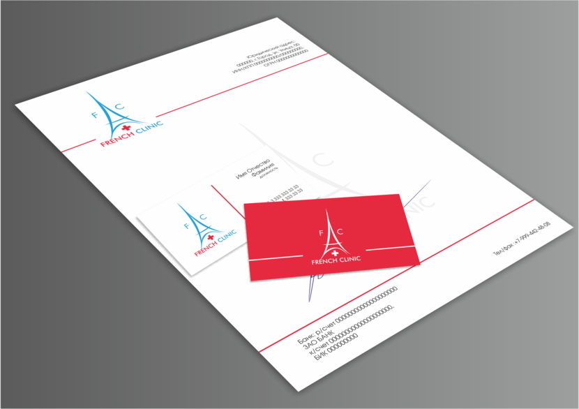 Макеты для различных носителей фирменного стиля медицинской клиники  -  автор Владимир иии