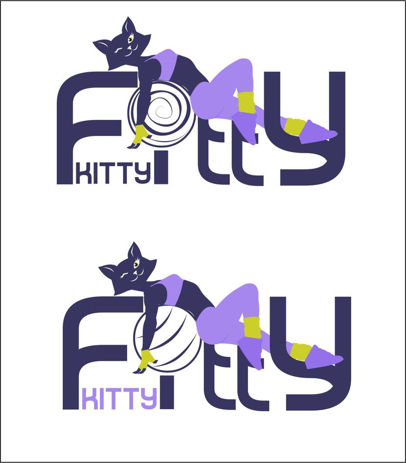 Логотип для офлайн-магазина женской фитнес-одежды (Fitty Kitty)  -  автор Екатерина Клименко