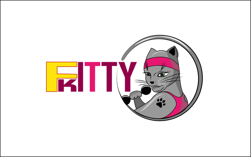 Ещё вариант лого, кошка полностью авторская работа. - Логотип для офлайн-магазина женской фитнес-одежды (Fitty Kitty)