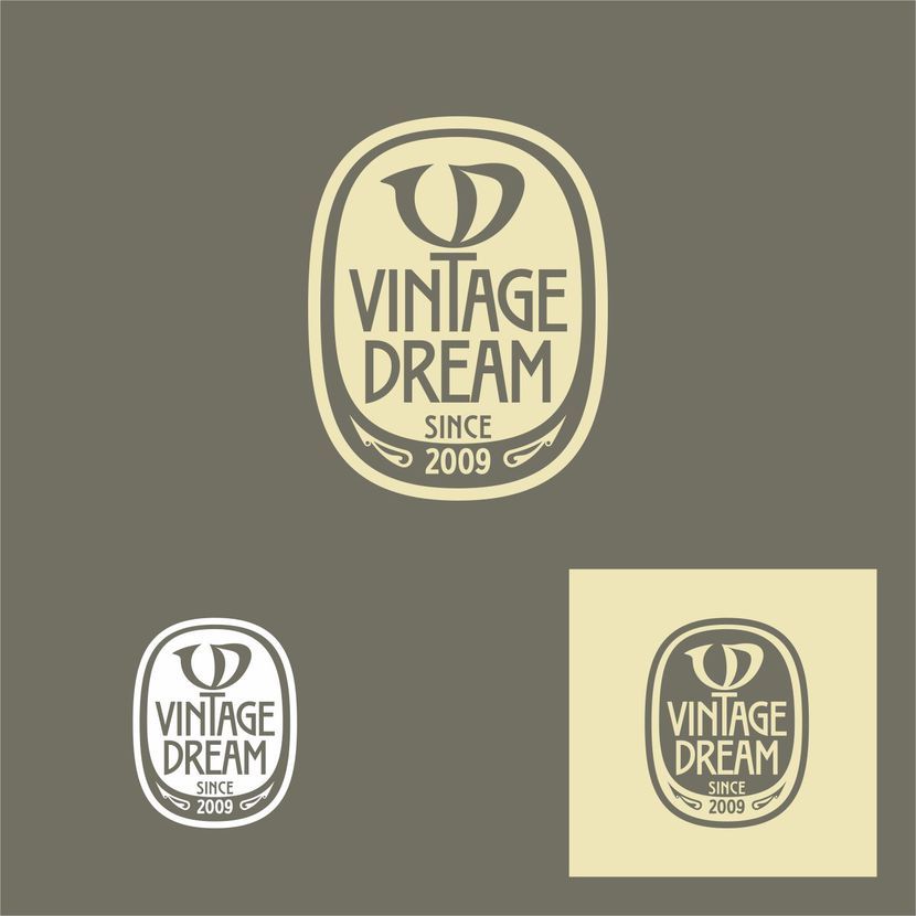 VD-1 - Логотип для сайта винтажной бижутерии, одежды, аксессуаров Vintagedream.ru