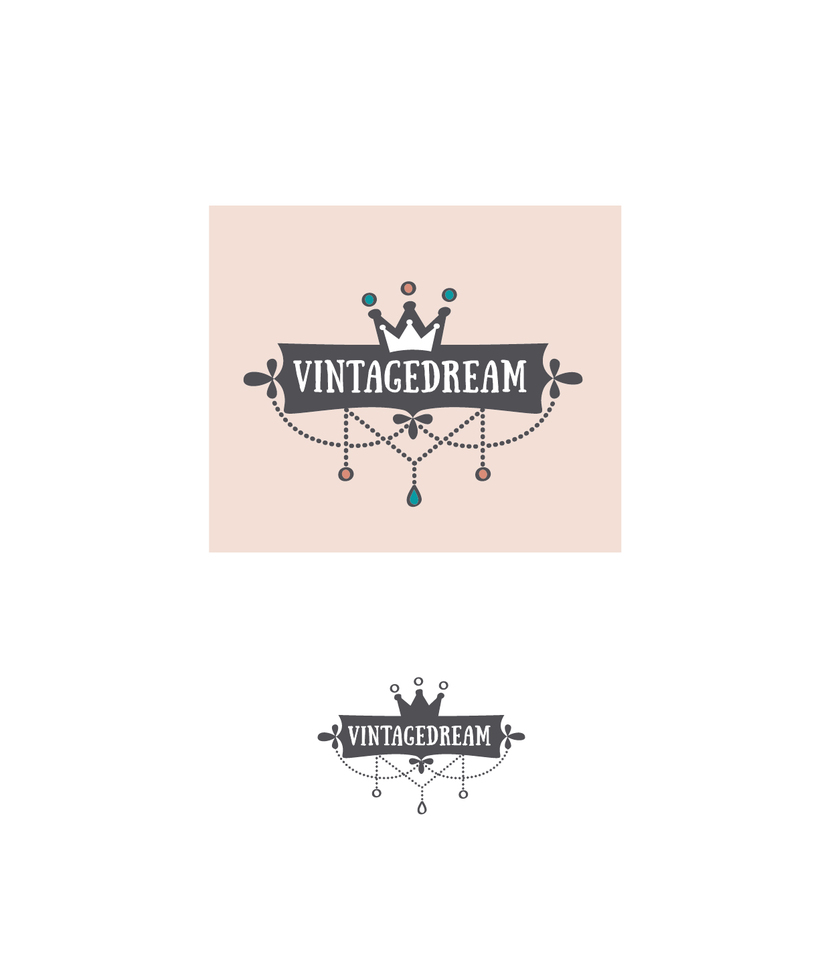 вариант - Логотип для сайта винтажной бижутерии, одежды, аксессуаров Vintagedream.ru