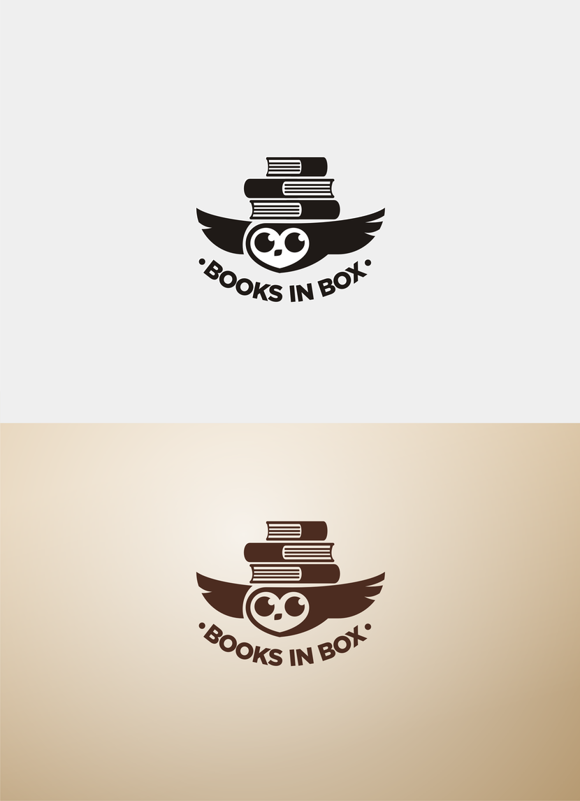 Логотип для литературного проекта BOOKS IN BOX  -  автор Марина Потаничева
