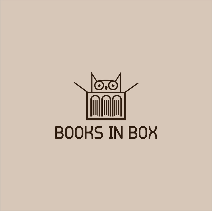 Концепция - Сова уложила подарочный набор с книгами в коробку.
Знак могу доработать с учетом Ваших пожеланий. - Логотип для литературного проекта BOOKS IN BOX