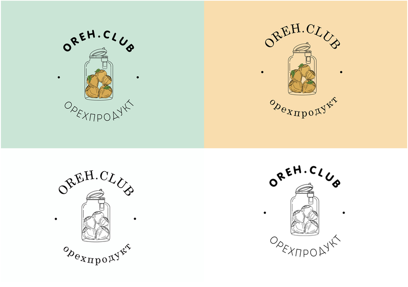 :) - Логотип для интернет магазина oreh.club